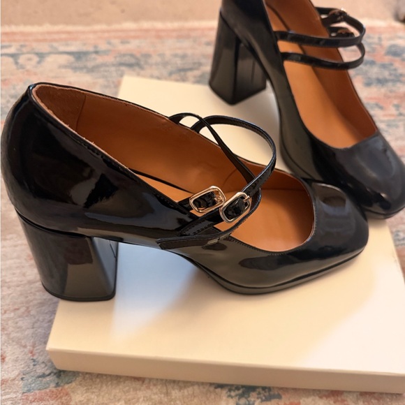 Sezane Carmen Black Patent Leather Mary Jane’s NIB NWT - Picture 9 of 12